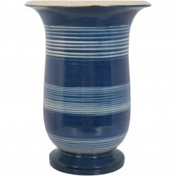 Herman Kæhler blå keramisk vase H: 28 Cm 1940'erne