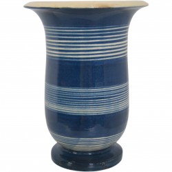 Herman Kæhler blå keramisk vase H: 28 Cm 1940'erne