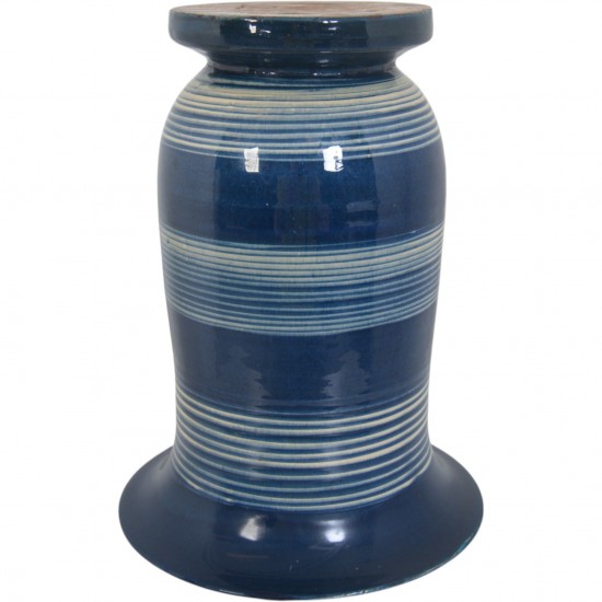 Herman Kæhler blå keramisk vase H: 28 Cm 1940'erne