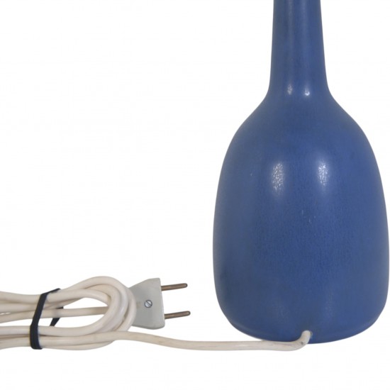 Palshus blå Keramisk lampe H:44 Cm 1960s