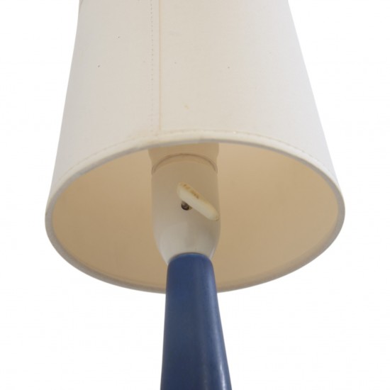 Palshus blå Keramisk lampe H:44 Cm 1960s