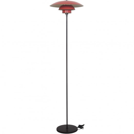 Poul Henningsen rød PH 4/3 gulvlampe 1930'erne