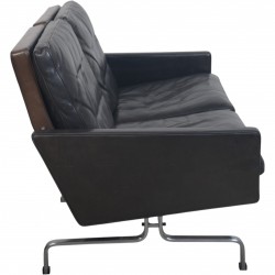 Poul Kjærholm PK31 2.personers sofa i sort elegance læder 2006