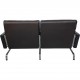 Poul Kjærholm PK31 2.personers sofa i sort elegance læder 2006