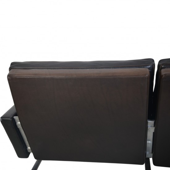 Poul Kjærholm PK31 2.personers sofa i sort elegance læder 2006