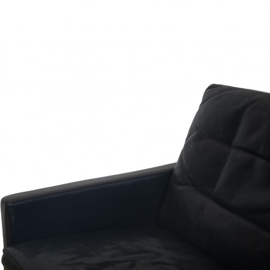 Poul Kjærholm PK31 2.personers sofa i sort elegance læder 2006