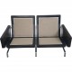 Poul Kjærholm PK31 2.personers sofa i sort elegance læder 2006