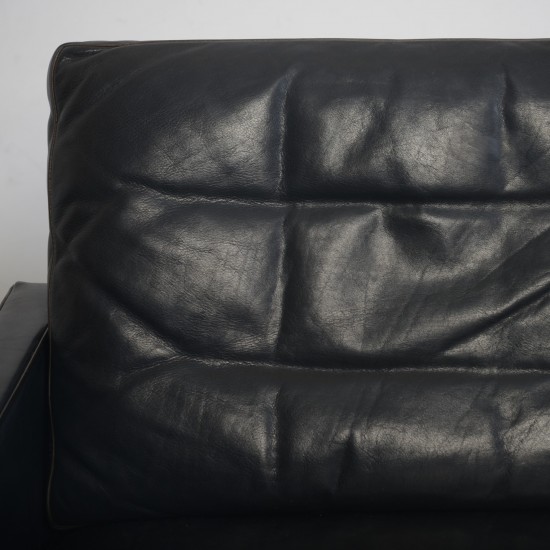 Poul Kjærholm PK31 2.personers sofa i sort elegance læder 2006