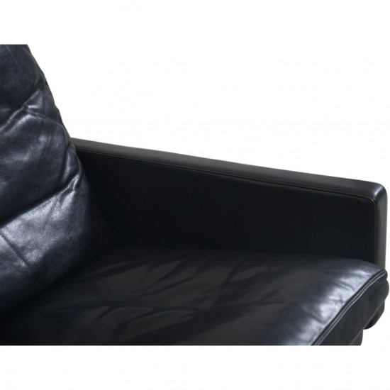 Poul Kjærholm PK31 2.personers sofa i sort elegance læder 2006