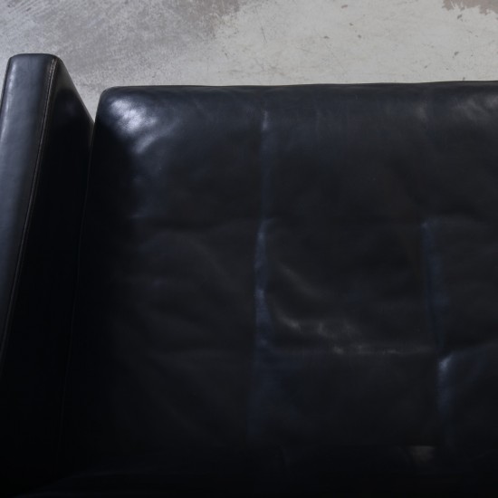 Poul Kjærholm PK31 2.personers sofa i sort elegance læder 2006