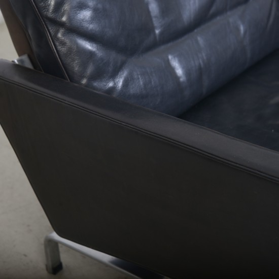Poul Kjærholm PK31 2.personers sofa i sort elegance læder 2006