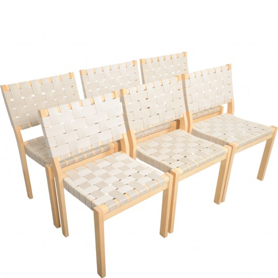 Sæt af 6 Alvar Aalto stole model 611 2007