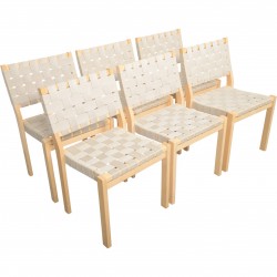 Sæt af 6 Alvar Aalto stole model 611 2007