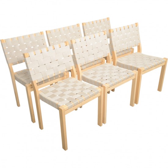 Sæt af 6 Alvar Aalto stole model 611 2007