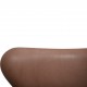 Sæt af 2 Arne Jacobsen Syver stole i brunt Vecona anilin læder 1980