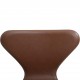 Sæt af 4 Arne Jacobsen Syver stole i mokka classic læder 2000'erne