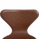 Sæt af 4 Arne Jacobsen Syver stole i mokka classic læder 2000'erne