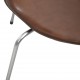 Sæt af 4 Arne Jacobsen Syver stole i mokka classic læder 2000'erne