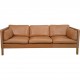 Børge Mogensen 2443 3.personers sofa i cognac anilin læder 1990'erne