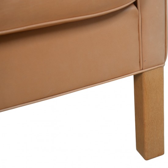 Børge Mogensen 2443 3.personers sofa i cognac anilin læder 1990'erne