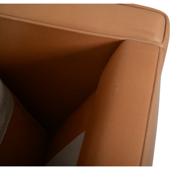 Børge Mogensen 2443 3.personers sofa i cognac anilin læder 1990'erne