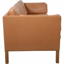 Børge Mogensen 2443 3.personers sofa i cognac anilin læder 1990'erne