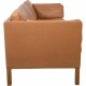Børge Mogensen 2443 3.personers sofa i cognac anilin læder 1990'erne