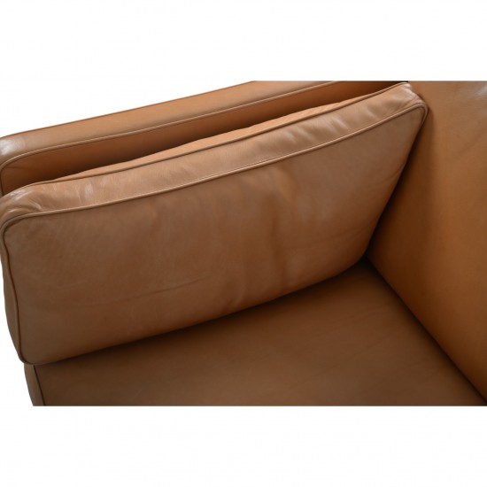 Børge Mogensen 2443 3.personers sofa i cognac anilin læder 1990'erne