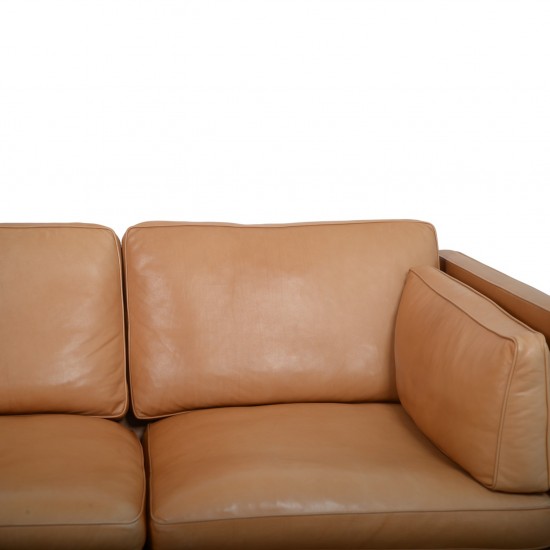 Børge Mogensen 2443 3.personers sofa i cognac anilin læder 1990'erne