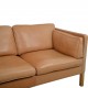 Børge Mogensen 2443 3.personers sofa i cognac anilin læder 1990'erne
