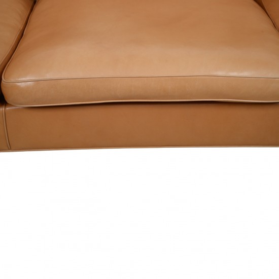 Børge Mogensen 2443 3.personers sofa i cognac anilin læder 1990'erne