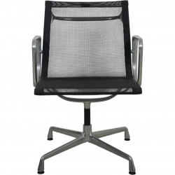 Charles Eames EA108 alu stol i sort mesh 2006