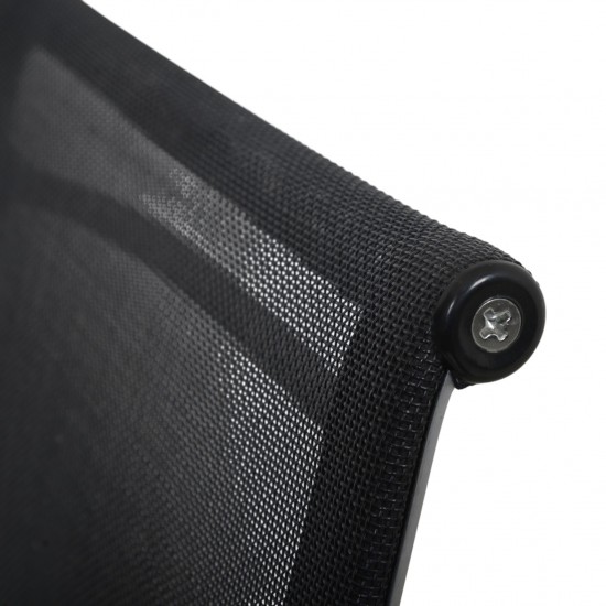 Charles Eames EA108 alu stol i sort mesh 2006