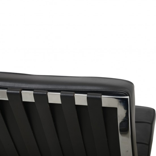 Ludwig Mies van der Rohe Barcelona chair in black leather 2010s