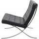 Ludwig Mies van der Rohe Barcelona chair in black leather 2010s