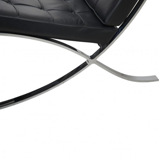 Ludwig Mies van der Rohe Barcelona chair in black leather 2010s
