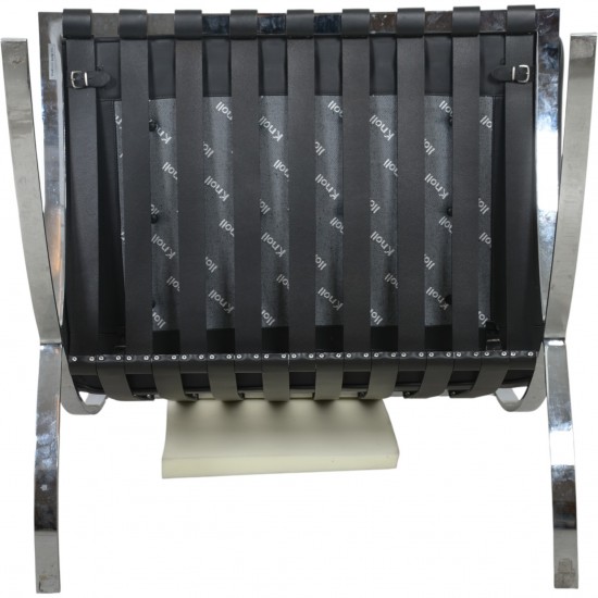 Ludwig Mies van der Rohe Barcelona chair in black leather 2010s