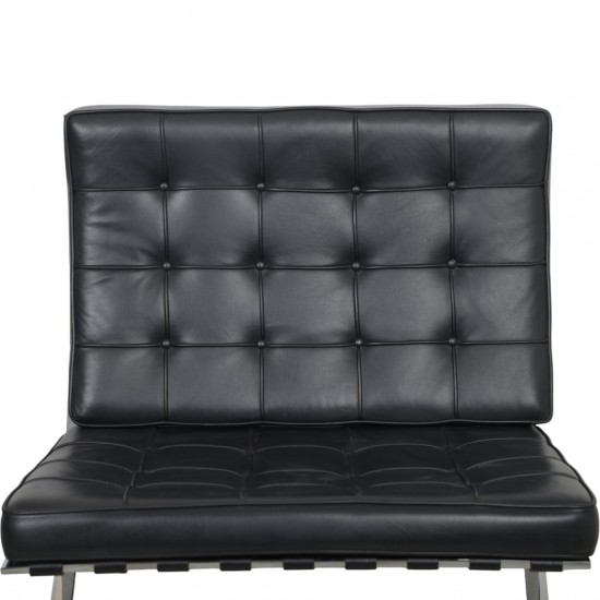 Ludwig Mies van der Rohe Barcelona chair in black leather 2010s