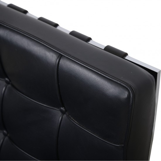 Ludwig Mies van der Rohe Barcelona chair in black leather 2010s