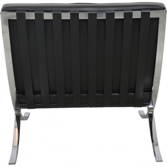 Ludwig Mies van der Rohe Barcelona chair in black leather 2010s