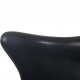 Arne Jacobsen Ægget stol i sort Elegance læder 2017