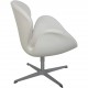 Arne Jacobsen Svane stol i hvidt læder 2010