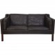 Børge Mogensen 2212 2.personers sofa i brunt læder 1980'erne