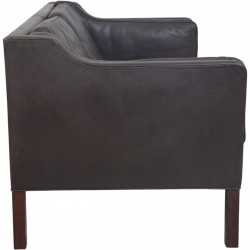 Børge Mogensen 2212 2.personers sofa i brunt læder 1980'erne