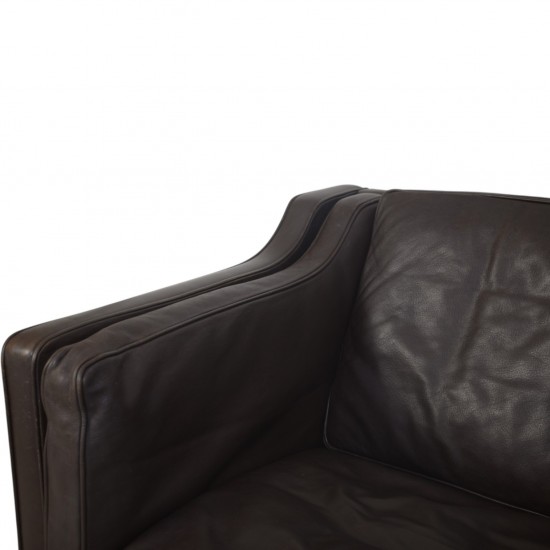 Børge Mogensen 2212 2.personers sofa i brunt læder 1980'erne