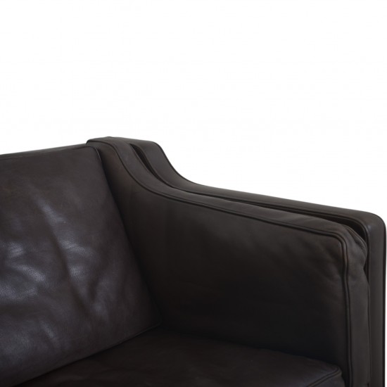 Børge Mogensen 2212 2.personers sofa i brunt læder 1980'erne