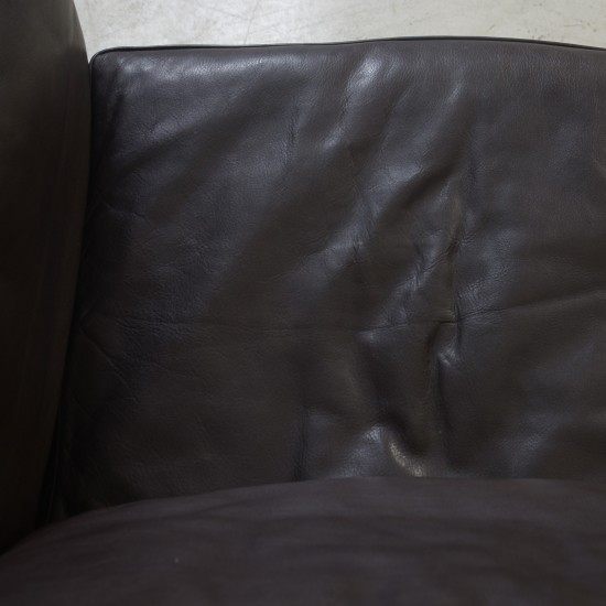 Børge Mogensen 2212 2.personers sofa i brunt læder 1980'erne