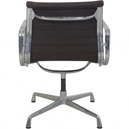 Charles Eames EA108 stol i brunt hopsack stof 1990'erne