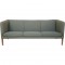 Hans Wegner AP18 3.personers sofa i blåt stof 1980'erne