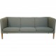 Hans Wegner AP18 3.personers sofa i blåt stof 1980'erne